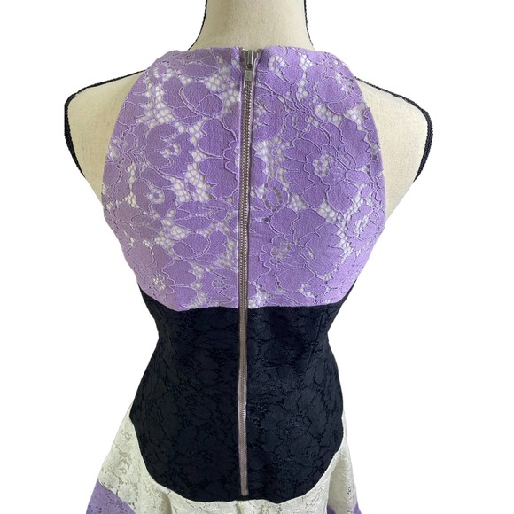 Alex Perry Color Block Lace Embroidery Mini Dress Size 8UK or 4US - Picture 11 of 14